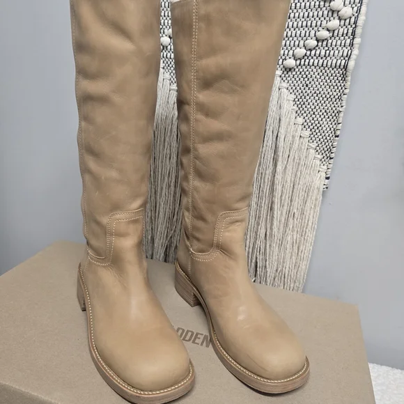 Steve Madden Tan Leather Knee-High Boots - Picture 2 of 7
